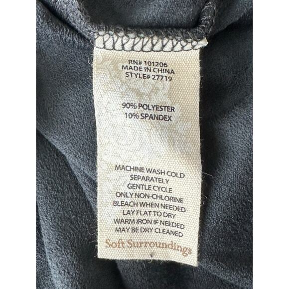 Soft Surroundings Sweater Women Small Black Ultra Soft Waterfall Cardigan Office - Picture 7 of 7